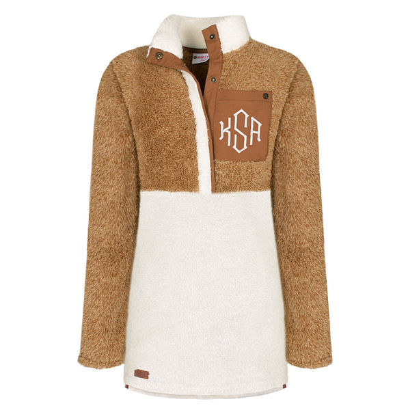 Monogrammed Cozy Sherpa Pullover | Marleylilly