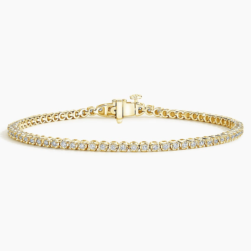 18K Yellow Gold 7 in. Diamond Tennis Bracelet (1 ct. tw.) | Brilliant Earth