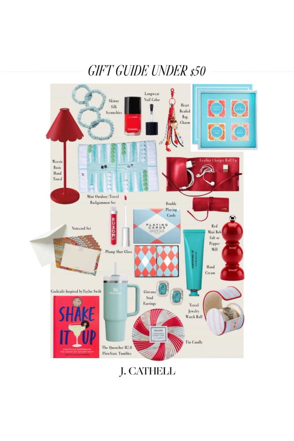 Holiday shopping has officially kicked into full gear — and the deals this weekend are simply too good to pass up. While you're curled up watching Christmas movies, eating leftover turkey, and soaking in every cozy moment, I rounded up the cutest gifts under $50 that make holiday shopping easy.

From beauty favorites and luxe little indulgences to home gems, cozy accessories, and stocking stuffers that look way more expensive than they are — these boards are packed with can’t-miss finds.

Swipe through for budget-friendly gifts for teachers, girlfriends, sisters, hostesses, neighbors, and white-elephant swaps… or treat yourself while you're at it.

Tap to shop & save these for later — your December gifting list just got a LOT easier. 🎁✨
#GiftGuide2025 #GiftsUnder50 #HolidayDeals #HolidayGiftIdeas #StockingStuffers #BudgetFriendlyGifts #GiftIdeasForHer #HostessGifts #BestHolidayGifts #HolidayShopping #ChristmasGiftGuide #CyberWeek #BlackFridayFinds #jcathell

#LTKGiftGuide #LTKCyberWeek #LTKHoliday