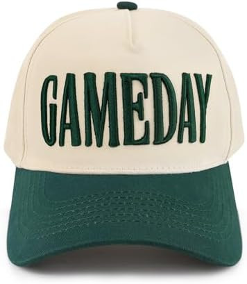 Game Day Hat for Women Men Vintage Embroidered Football Softball Basketball Caps World Soccer Cup... | Amazon (US)