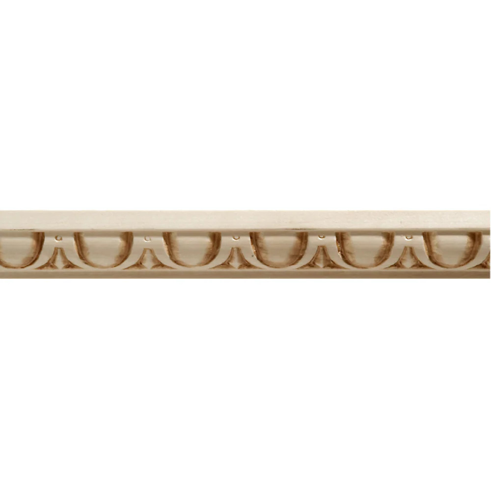 Lowe's 9/16-in x 1-in x 8-ft Unfinished White hardwood 681 Chair Rail Moulding in Brown | 681-8WHW | Lowe's