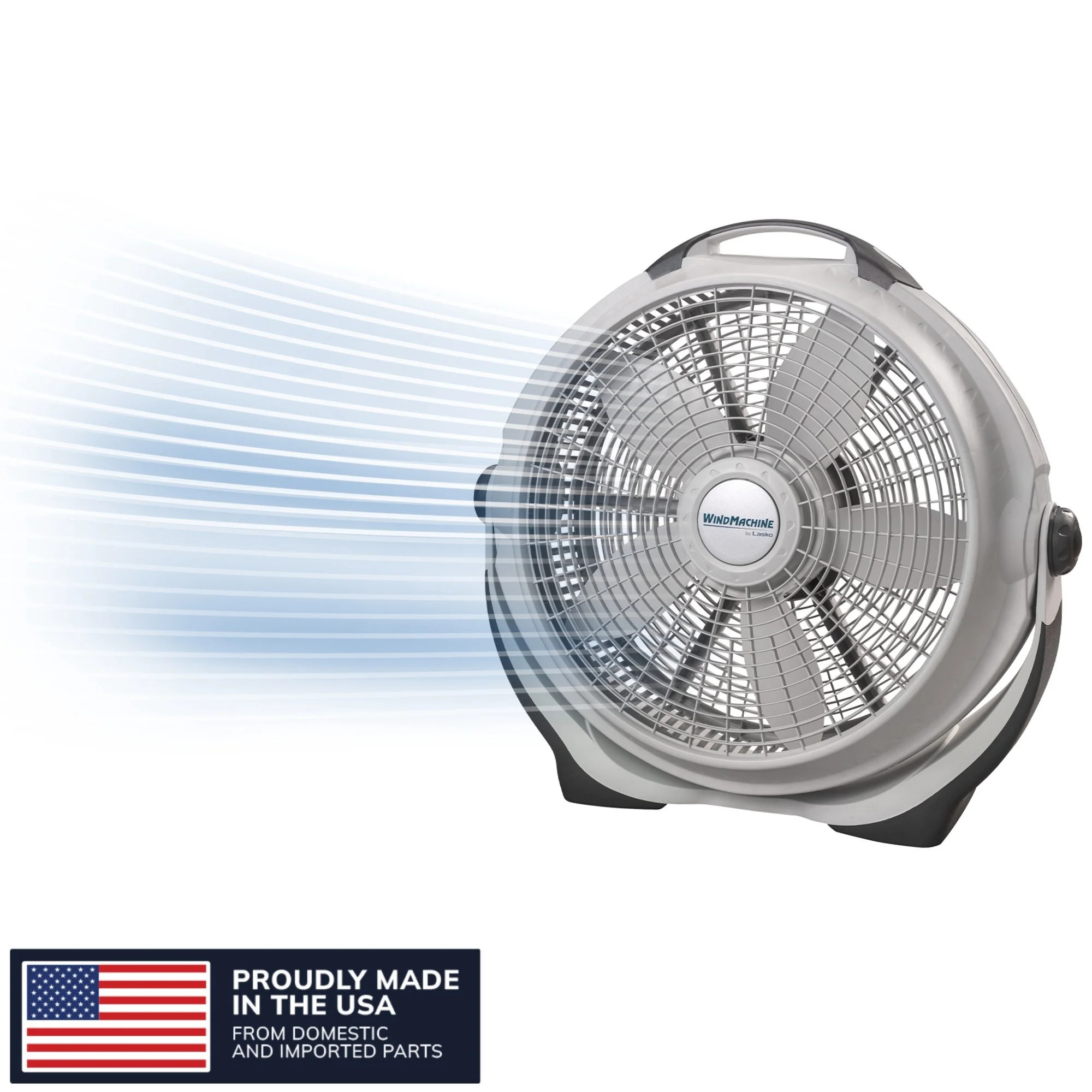 Lasko WindMachine 20" Large Floor Fan with Pivoting Head for Whole Room Cooling, 3-Speed  High Pe... | Walmart (US)