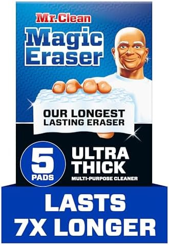 Mr. Clean Magic Eraser Ultra Thick Multi Purpose Cleaner, Bathroom Cleaning Supplies, Magic Erase... | Amazon (US)