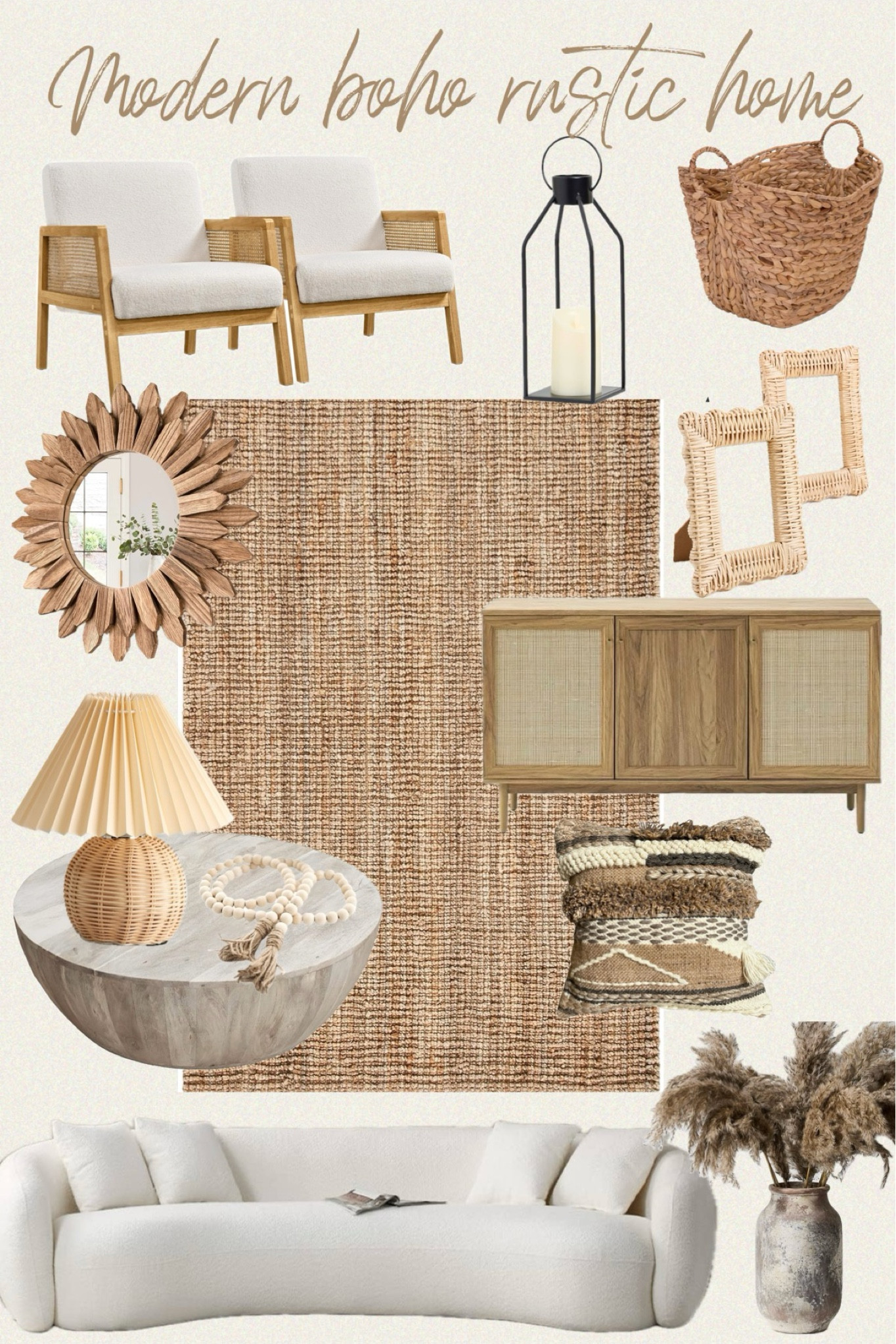 Modern Boho Rustic Home

Fancy Homi 2 Packs Boho Decorative Throw Pillow Covers 18x18 Inch for Living Room Couch Bed Sofa, Rustic Modern Farmhouse Home Decor / Farmhouse Beads 58in Wood Bead Garland with Tassels Rustic Country Decor Prayer Boho Beads / SIDUCAL Rustic Ceramic Farmhouse Flower Large Vase, Whitewashed Terra Cotta Pottery Decorative Vase / HPC Decor Modern Farmhouse Lantern Decor- Black Metal Candle Lanterns / Pleated Table Lamp, Modern Bedside Nightstand Lamp with Beige Lampshade Rattan Metal Base / Boucle Fabric Accent Chair, Vintage Rattan Vanity Chair with Wood Armrest and Legs for Living Room / WILLIAMSPACE 101" Curved Sofa, Modern Oversized Upholstered Boucle Couch with 4 Throw Pillows, 4-Seat Teddy Sofa Couch for Living Room / mopio Haylee Sideboard, Modern Farmhouse Boho Accent Buffet Storage Cabinet, Natural Rattan Doors, Console Table, Credenza, Media Cabinet / COCO MARKETPLACE Decorative Boho Throw Pillow Cover, 18" x 18" Square, Moroccan Rustic Case Neutral Handwoven Tufted Accent Boho Pillows / Household Essentials Tall Water Hyacinth Wicker Basket with Handles / The Urban Port 12-Inch Height Round Mango Wood Coffee Table, Subtle Grains, Distressed White /Two's Company 2-Piece 7x9 and 8x10 Rattan Photo Frame Set, Hand Woven Wicker Weave Natural Wood Rustic Boho Decor Frames /Honiway Wall Mirror Decorative 12 inch Rustic Wood Mirror Sunburst Boho Mirror for Entryway /Whistling Stainless Steel Tea Kettle with Wood Grain Anti Heat Handle, Cylindrical Wood Grain Stainless Steel Cover /SAFAVIEH Natural Fiber Collection Area Rug - 5' x 8', Natural, Handmade Chunky Textured Jute 0.75-inch Thick

#modern #boho #rustic #wicker #candle #livingroom #coffeetable #gabrielapolacek 

#LTKfindsunder50 #LTKhome #LTKsalealert