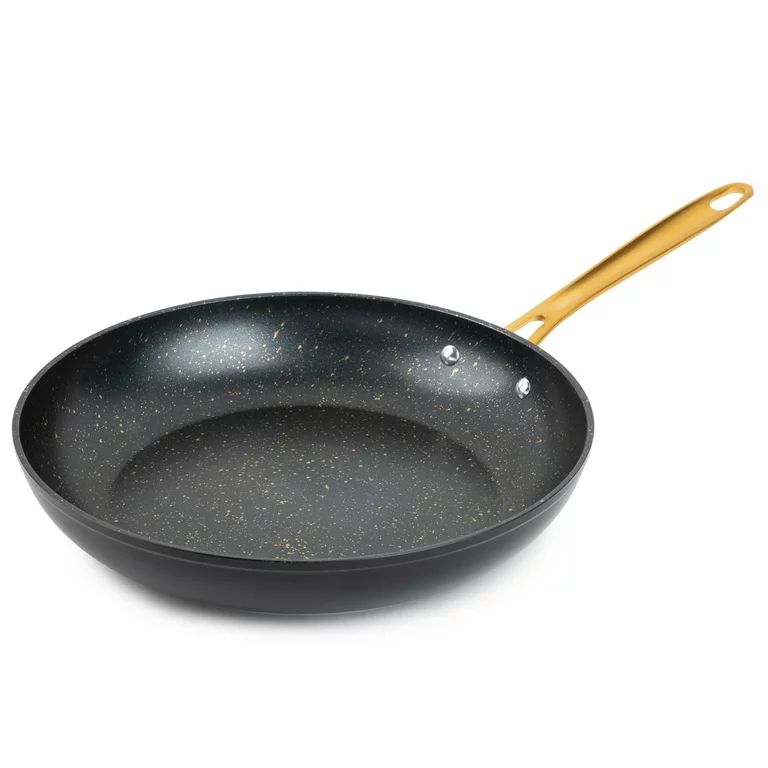 Thyme & Table Non-Stick 12" Signature Fry Pan, Black & Gold | Walmart (US)