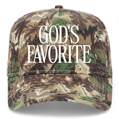 God's Favorite Camo Vintage Trucker Hat | Premium Snapback Baseball Hat for Men & Women | Amazon (US)
