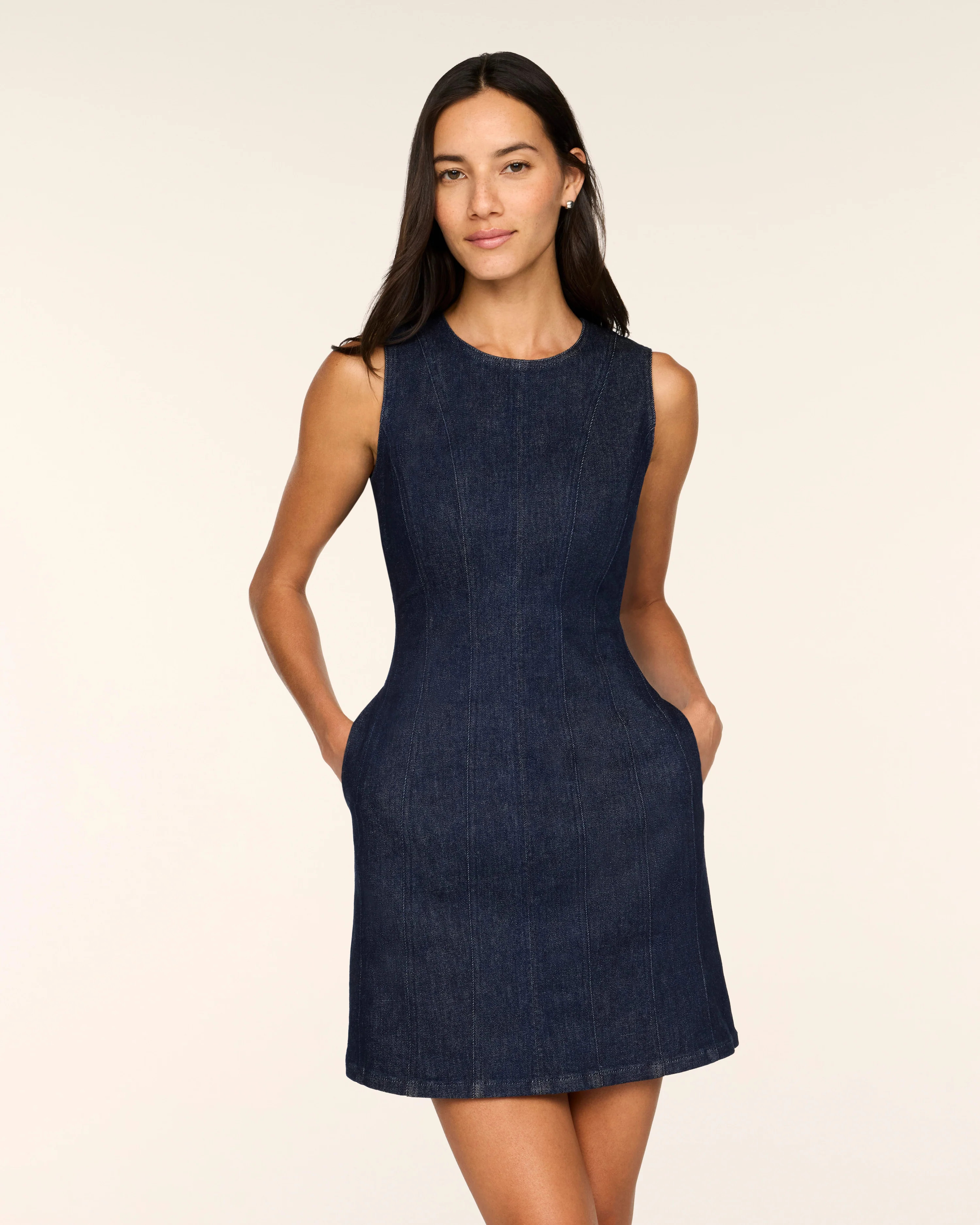 Denim Seamed Mini Dress | Spanx