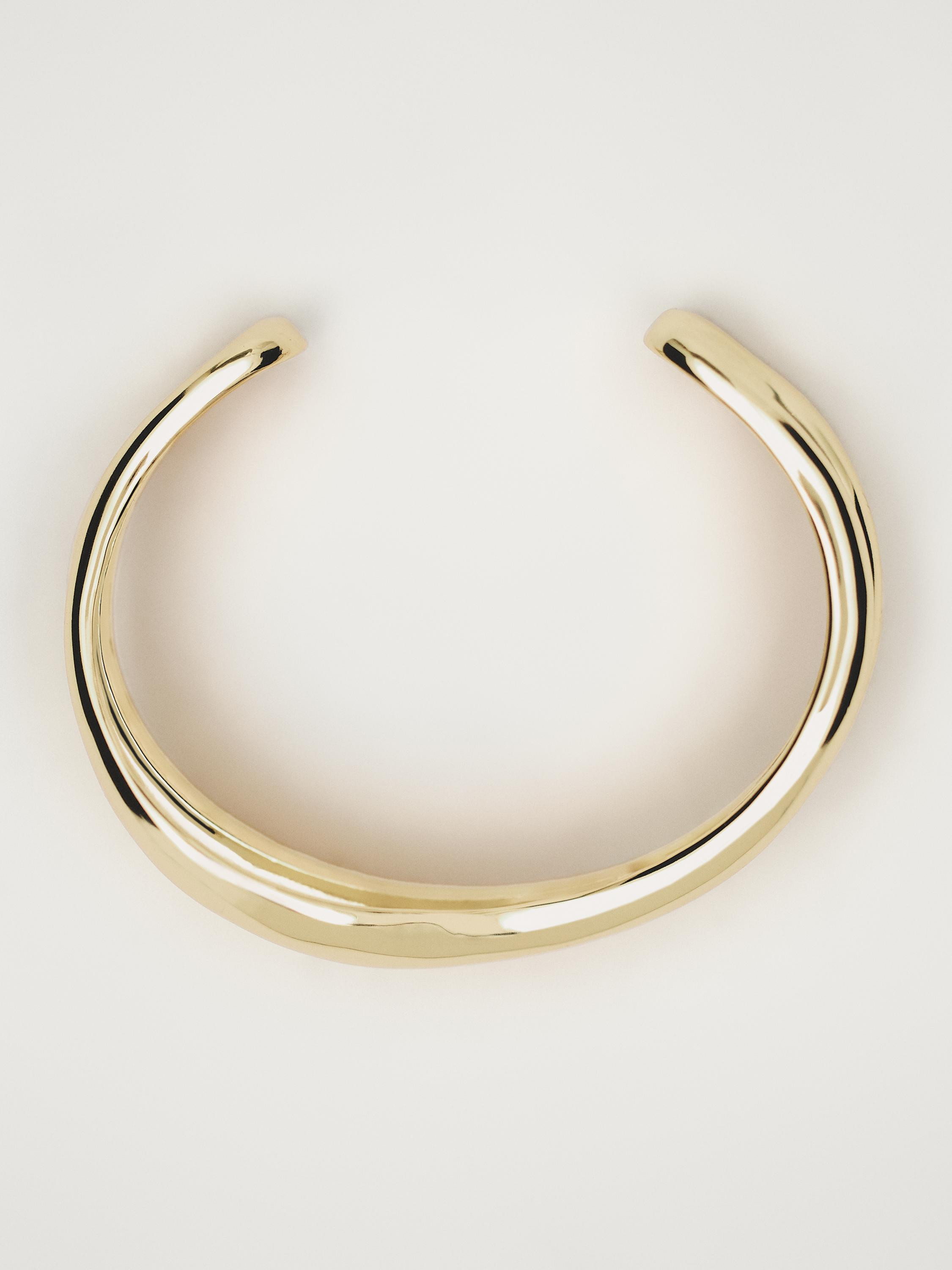 Irregular double metal bracelet. Care: Keep jewellery away from water; do not submerge in water o... | Massimo Dutti US