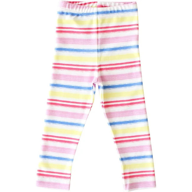 Pineapple Sunshine | Rainbow Stripe Leggings (Multicolor, Size 18-24M) | Maisonette | Maisonette