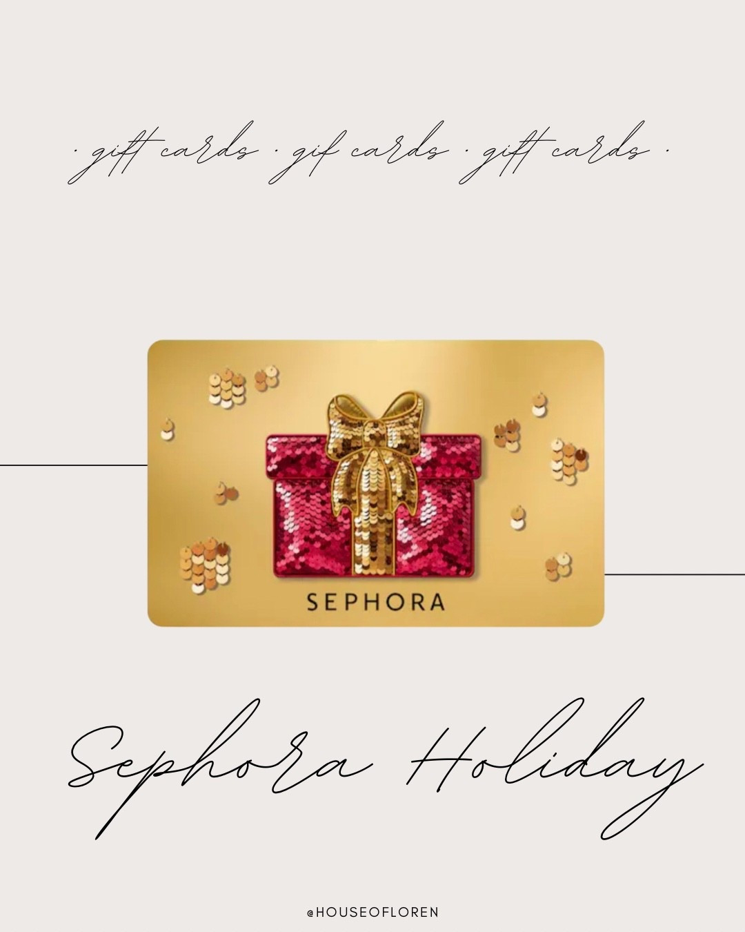 Sephora Gift Card • Holiday • Gift Guides • Makeup • Skincare • Beauty#LTKCyberWeek

#LTKHoliday #LTKGiftGuide