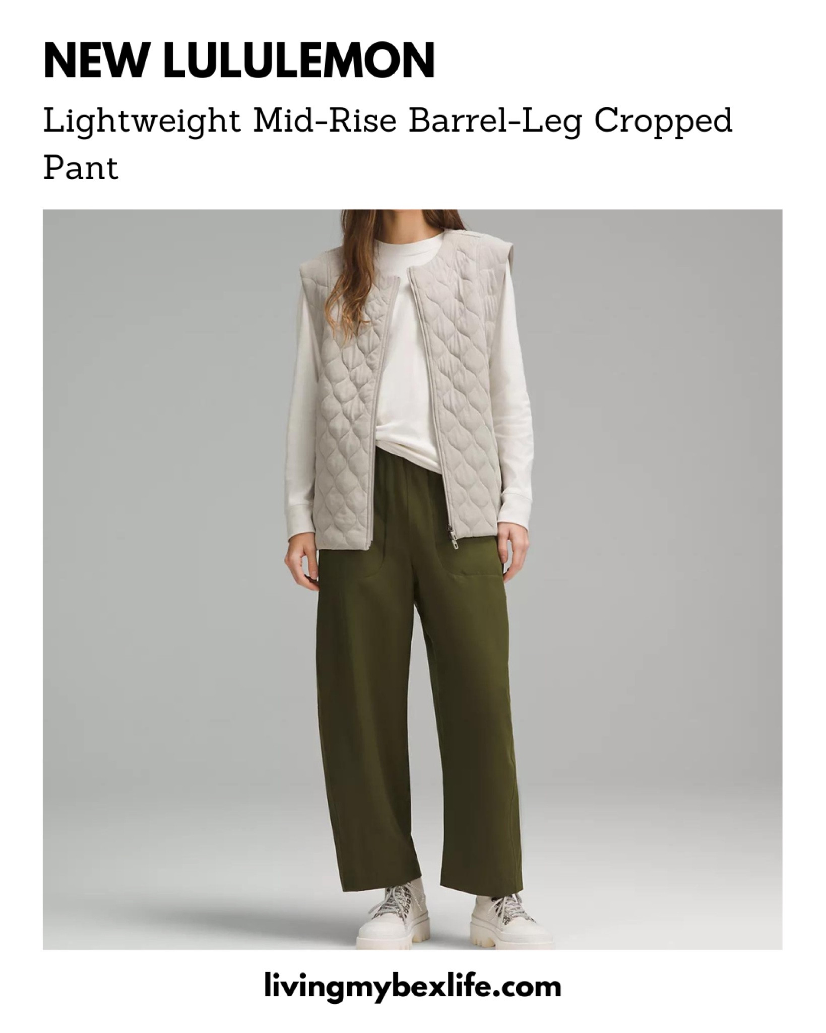 New lululemon 🚨 Lightweight Mid-Rise Barrel-Leg Cropped Pant 

lululemon casual wear, workwear, work pants, fun pants, cargo pants, ootd, work outfit, winter outfit 

#LTKfitness #LTKmidsize #LTKU