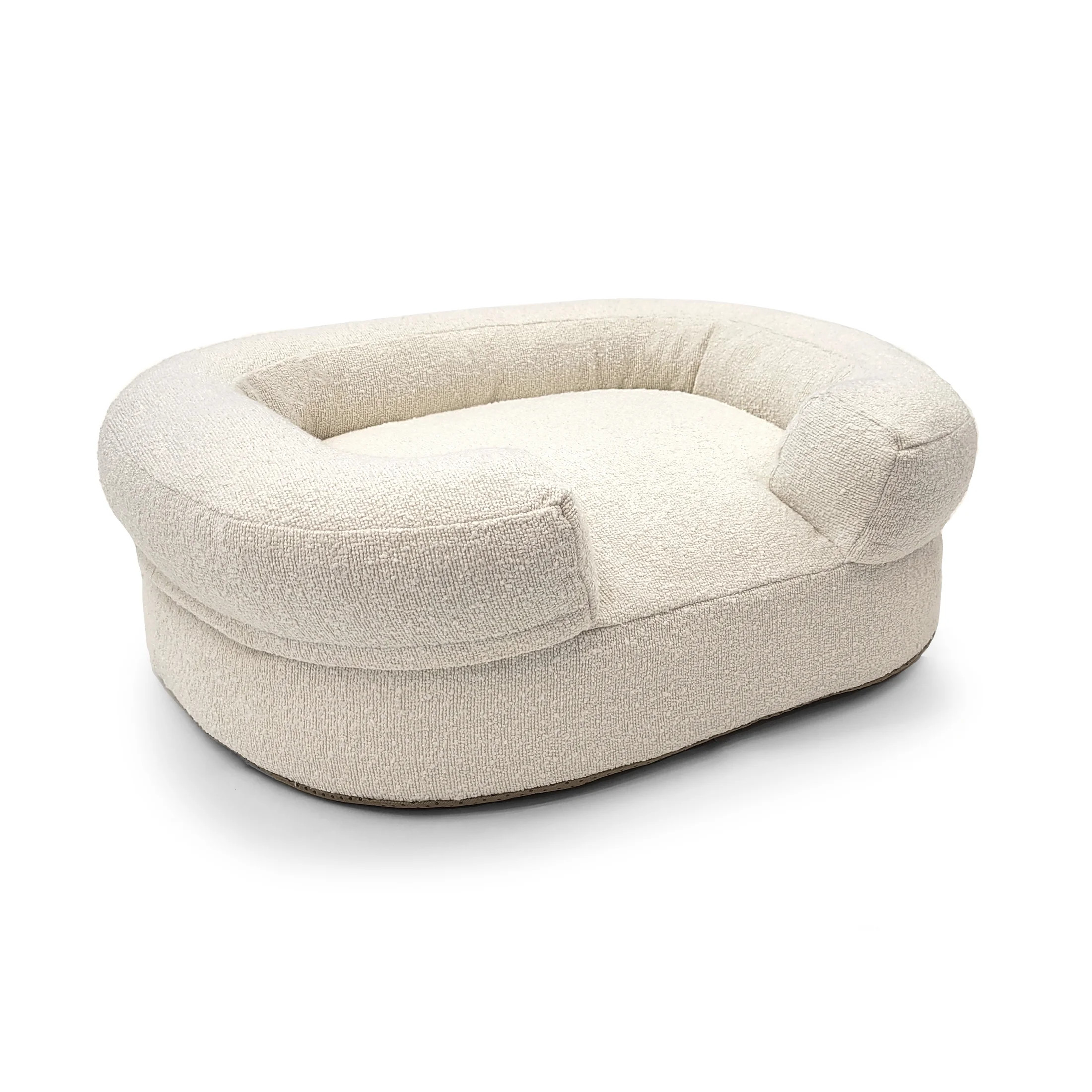 Beautiful Bolster Small Pet Bed, 21 x 27 x 7in, Ivory by Drew Barrymore | Walmart (US)