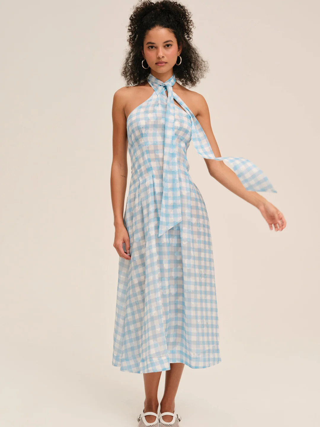 Claudette Gingham Midi Dress | For Love & Lemons