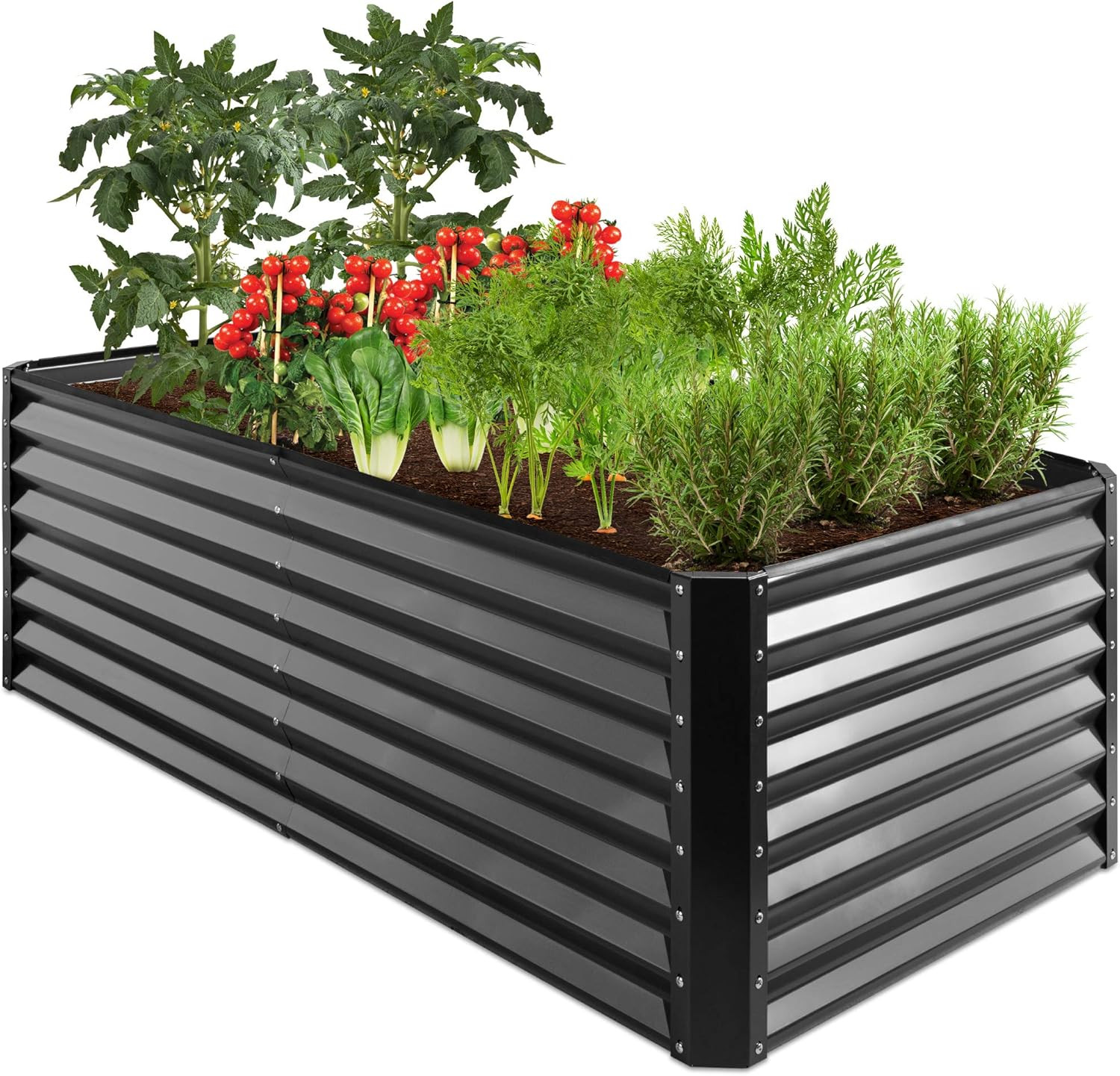 Best Choice Products 6x3x2ft Outdoor Metal Raised Garden Bed, Deep Root Box Planter for Vegetable... | Amazon (US)