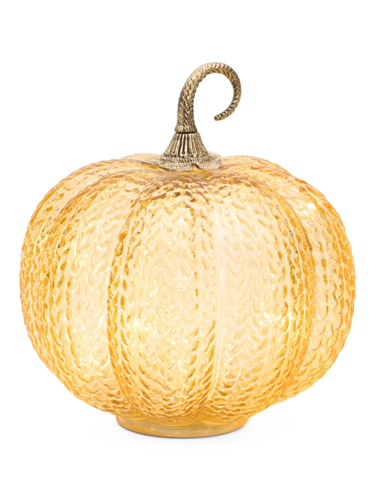 8.5in Led Glass Pumpkin | TJ Maxx