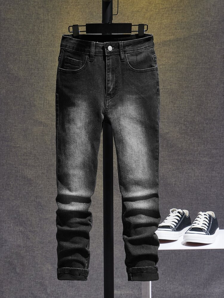 SHEIN Boys Bleach Wash Jeans | SHEIN