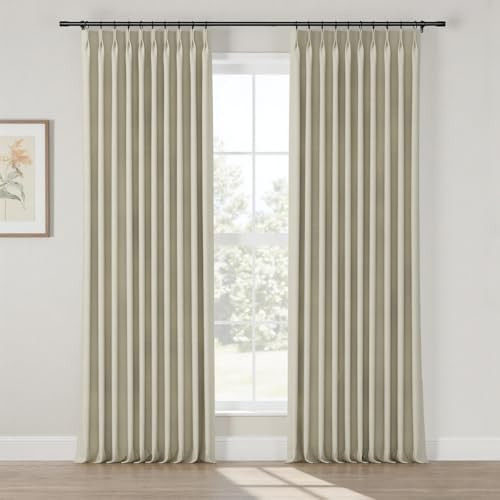 TWOPAGES Pinch Pleat Blackout Curtain for Bedroom, Thermal Insulated Privacy Thick Window Drape, ... | Amazon (US)