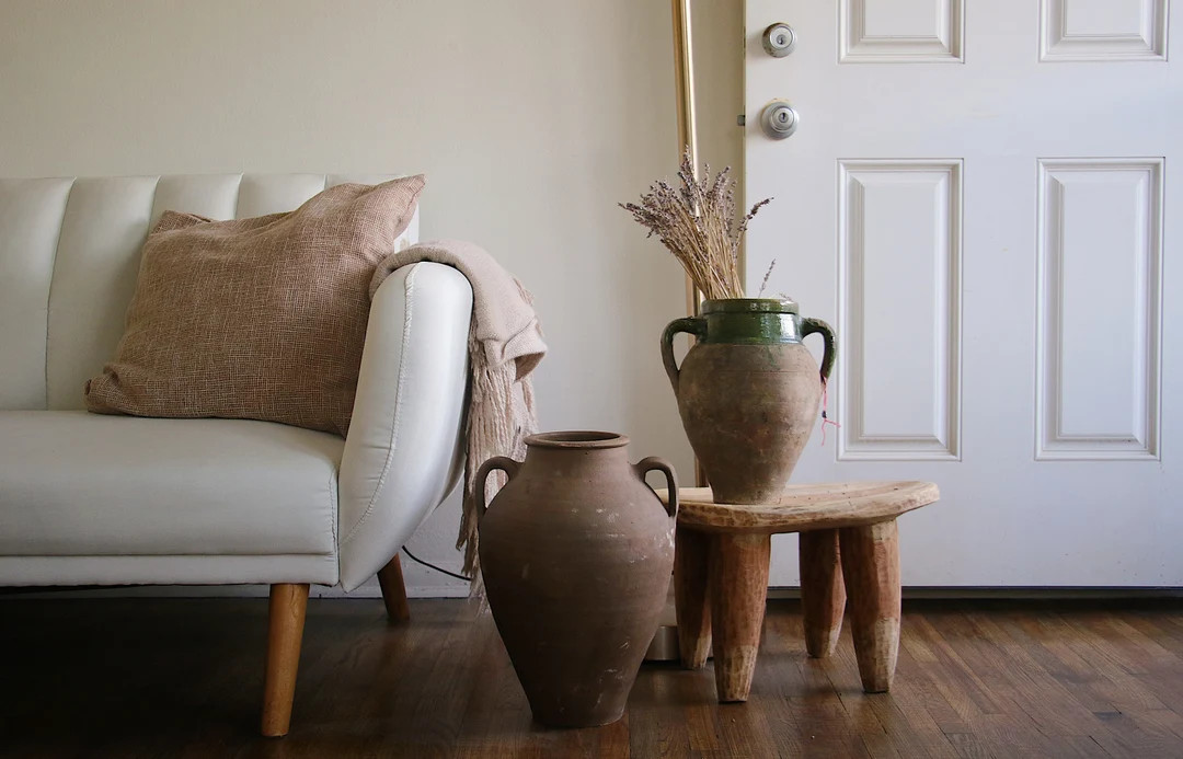 Vintage Brown Vessel With Handles | Wabi Sabi Rustic Vase | Modern Farmhouse Decor | Turkish Amph... | Etsy (US)