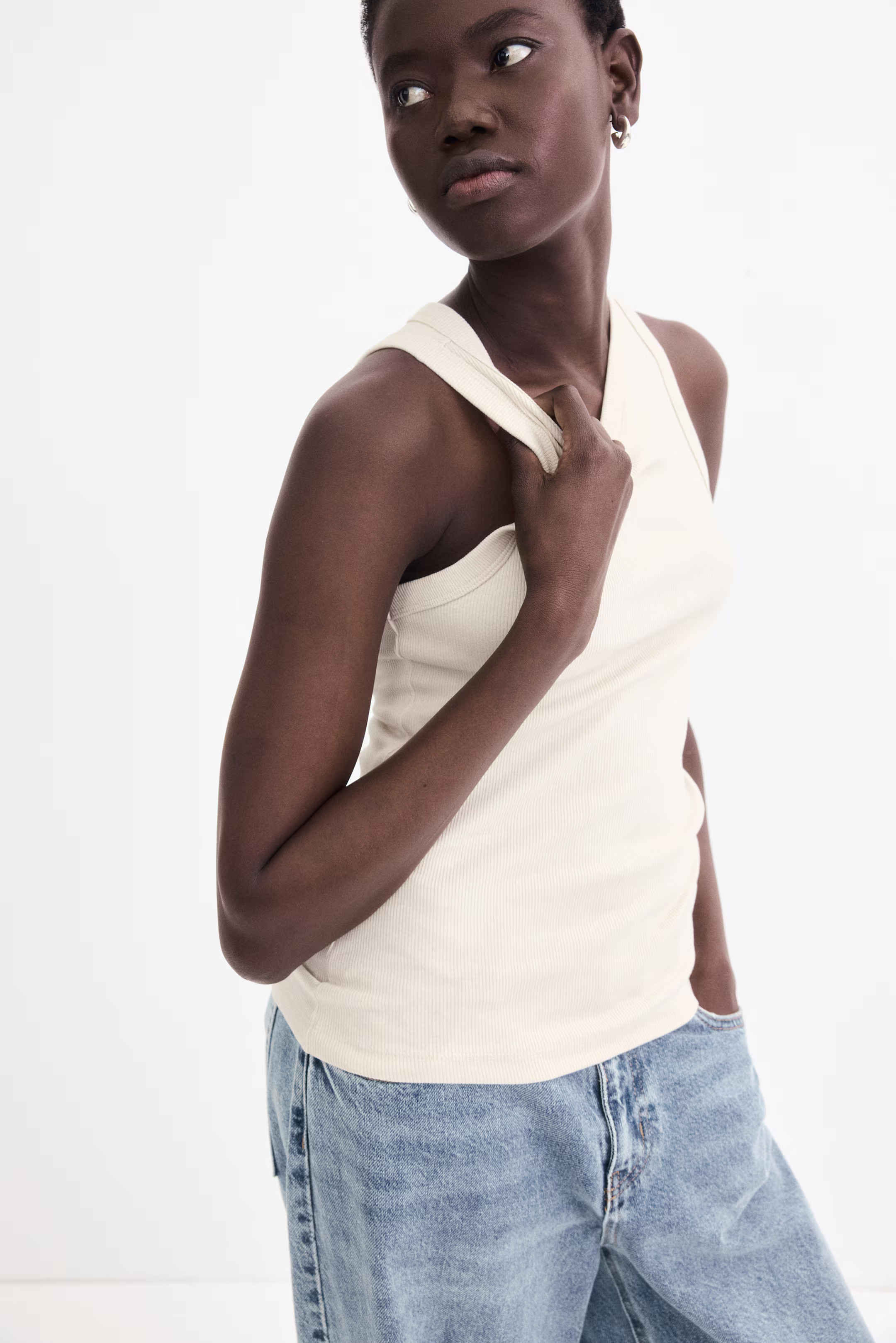 Ribbed vest top | H&M (UK, MY, IN, SG, PH, TW, HK)