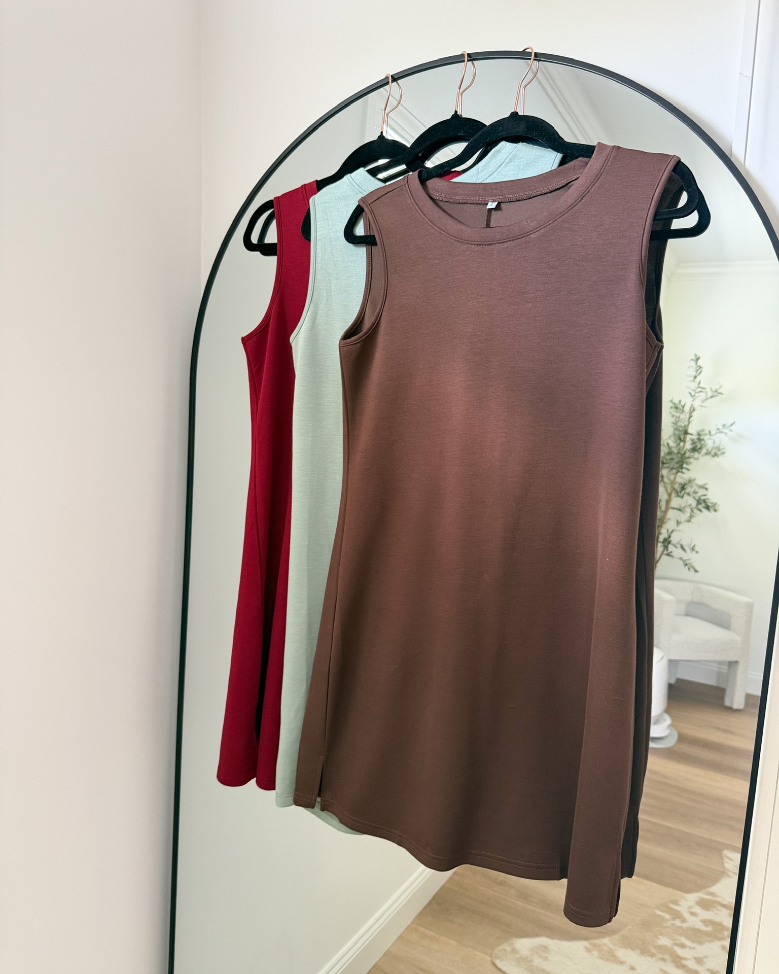 I need to tell you about the fabric on this Amazon shift dress because it is genuinely what sold me completely ✨ It has this beautiful substantial drape that makes the whole silhouette look so intentional and polished — not flimsy, not cheap, just really lovely and elevated feeling. I grabbed the cranberry red and styled it with my pearl necklace, a chocolate suede tote, and platform sandals and honestly could not believe the whole look came together that easily. It also comes in sage green and chocolate brown and I am already planning those outfits in my head.

#LTKootd #LTKSeasonal #LTKWorkwear