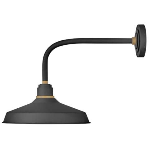 Foundry 18" High Textured Black Industrial Outdoor Wall Light - #855D2 | Lamps Plus | Lamps Plus