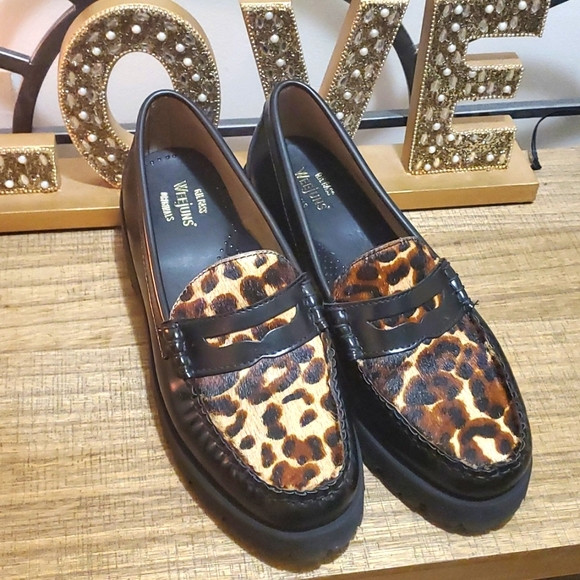 G.H.Bass Womens Whitney Leopard Super Lug Weejuns Loafer Sz 8.5 | Poshmark