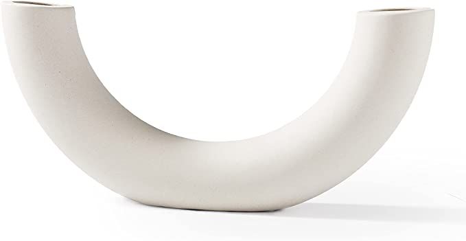 INGLENIX Grey White Ceramic Vases Nordic Minimalism Style Decoration for Centerpieces, Kitchen, O... | Amazon (US)