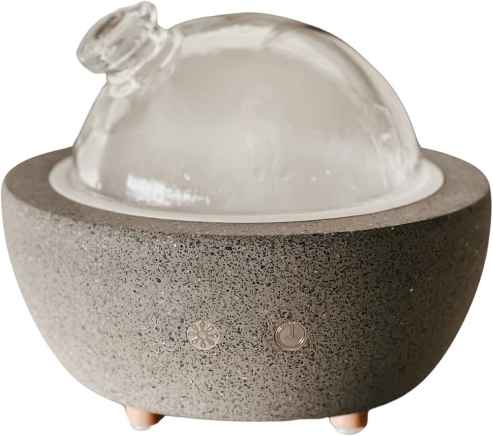Well Within The WYLD - Essential Oil Diffuser - Black Ash Luna | Glass Dome & Speckled Concrete D... | Amazon (US)
