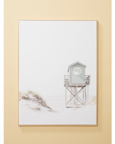 30x40 Canvas Little Beach Hut Framed Wall Art | HomeGoods
