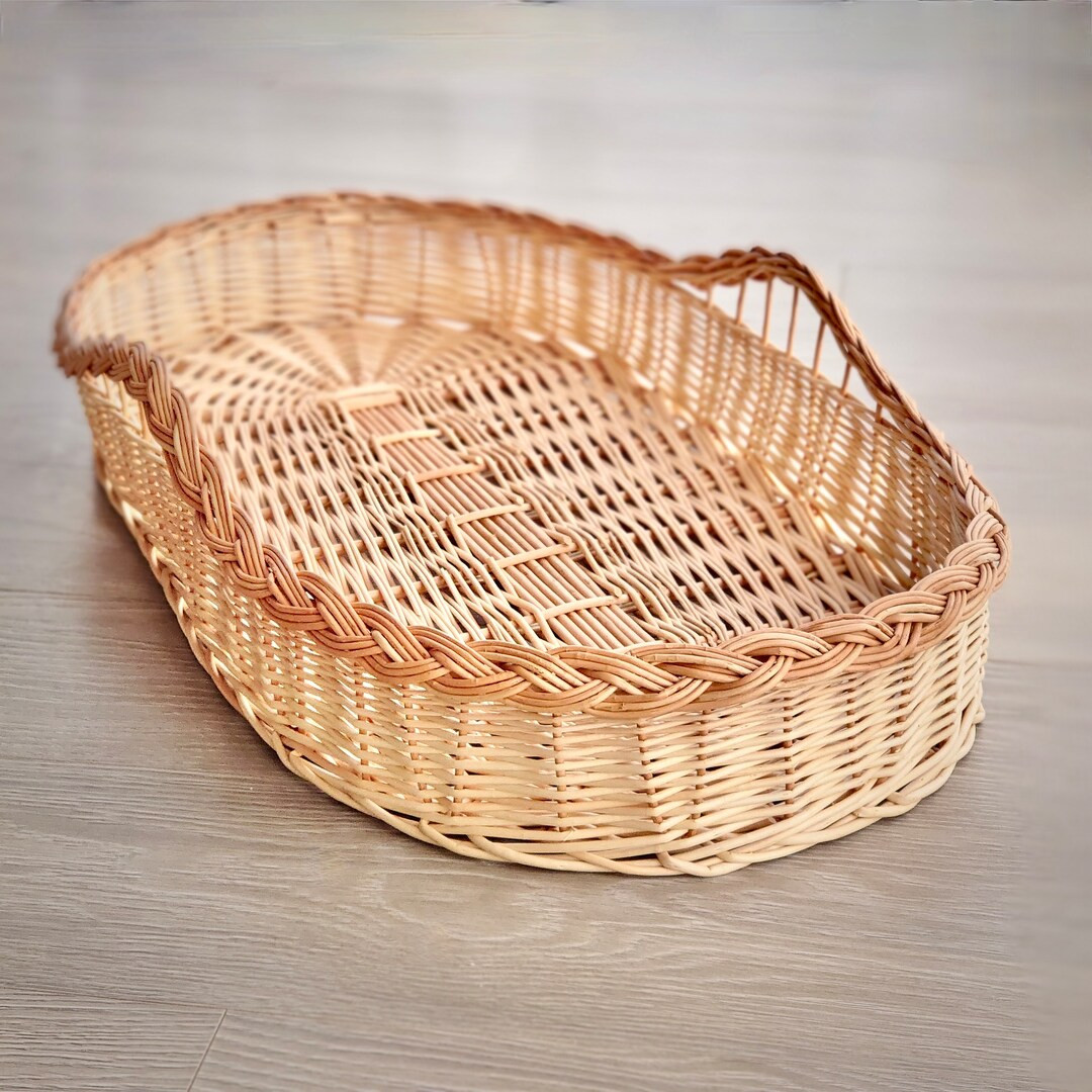 Wicker Changing Baby Basket, Organic Baby Changing Basket, Diaper Changing Basket, Baby Changing ... | Etsy (US)