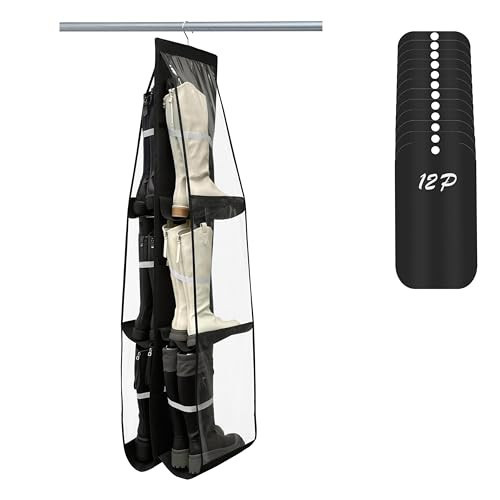 boot storage,You also get 12 pieces of boot shapers that will help keep your boots shapes,boot organizer,large capacity to hold 6 pairs of tall boots with a strap to keep them from falling out | Amazon (US)