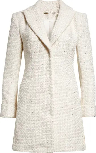 Justin Long Sleeve Tweed Blazer Minidress | Nordstrom