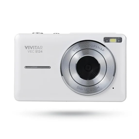 Vivitar Popsnap Compact Digital Camera, White, 16X Zoom, 1080p, Built-in Flash, Micro SD, Slim Li... | Walmart (US)