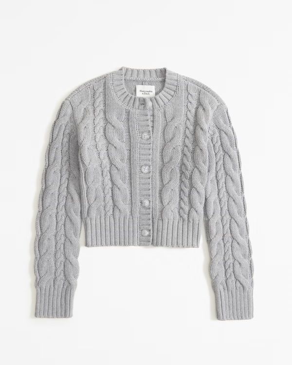 Women's Cable Short Cardigan | Women's Clearance | Abercrombie.com | Abercrombie & Fitch (US)