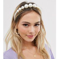 My Accessories London Exclusive graduated pearl headband-Cream | ASOS ROW