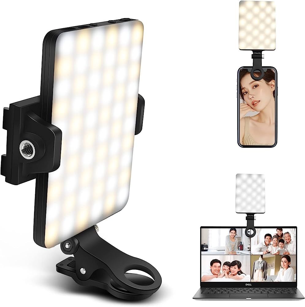 GreatLPT Cell Phone Fill Light, Clip Fill Video Light for Phone 2000Mah Rechargeable, 10-Level Br... | Amazon (US)