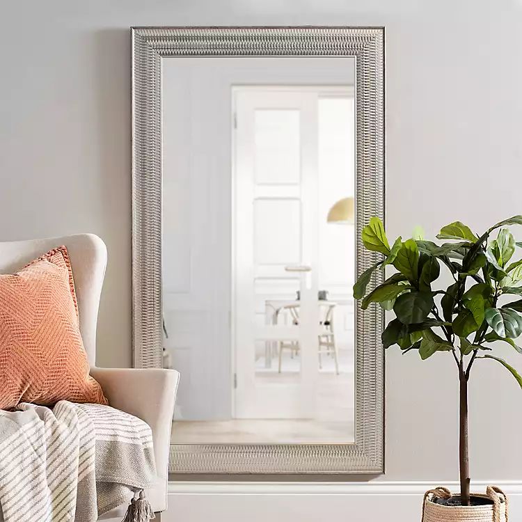 Silver Interlocking Woven Framed Mirror | Kirkland's Home