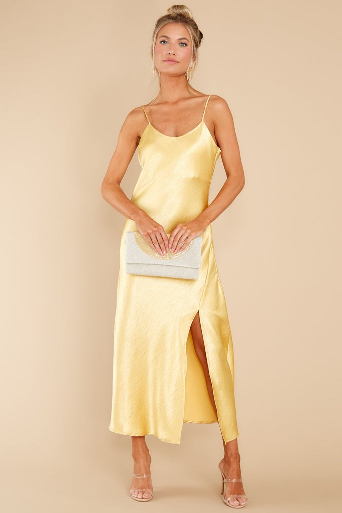 Divine Elegance Gold Midi Dress | Red Dress 