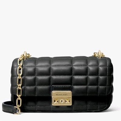 NWT Michael Kors Tribeca Small Shoulder Bag Black Convertible Chain Handbag | eBay US