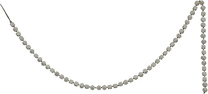 Creative Co-Op Bead Wood Garlands, White | Amazon (US)