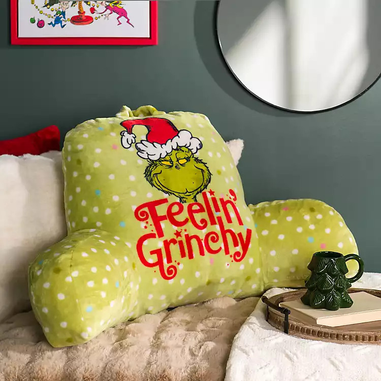 Grinch Book Nook Christmas Pillow | Kirklands Home | Kirklands