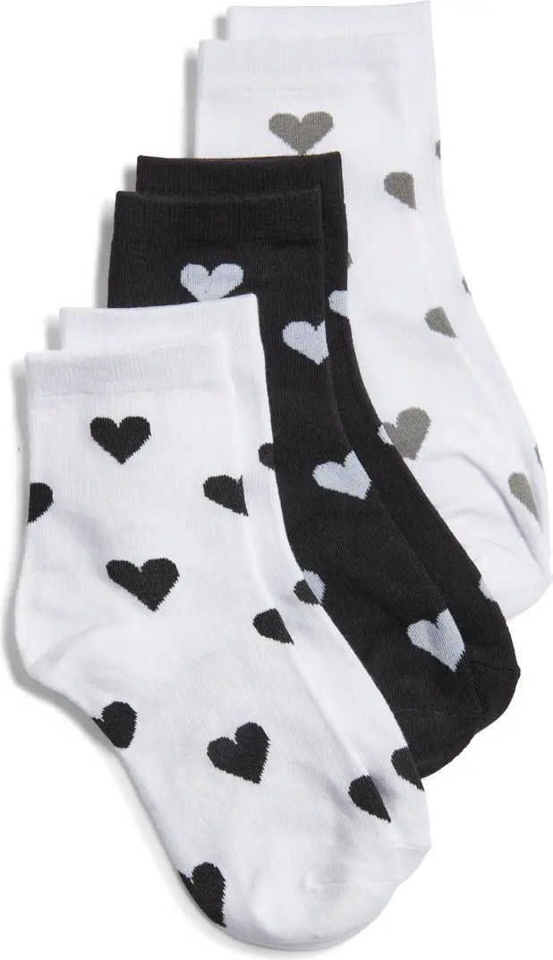Stems Assorted 3-Pack Heart Crew Socks | Nordstrom | Nordstrom