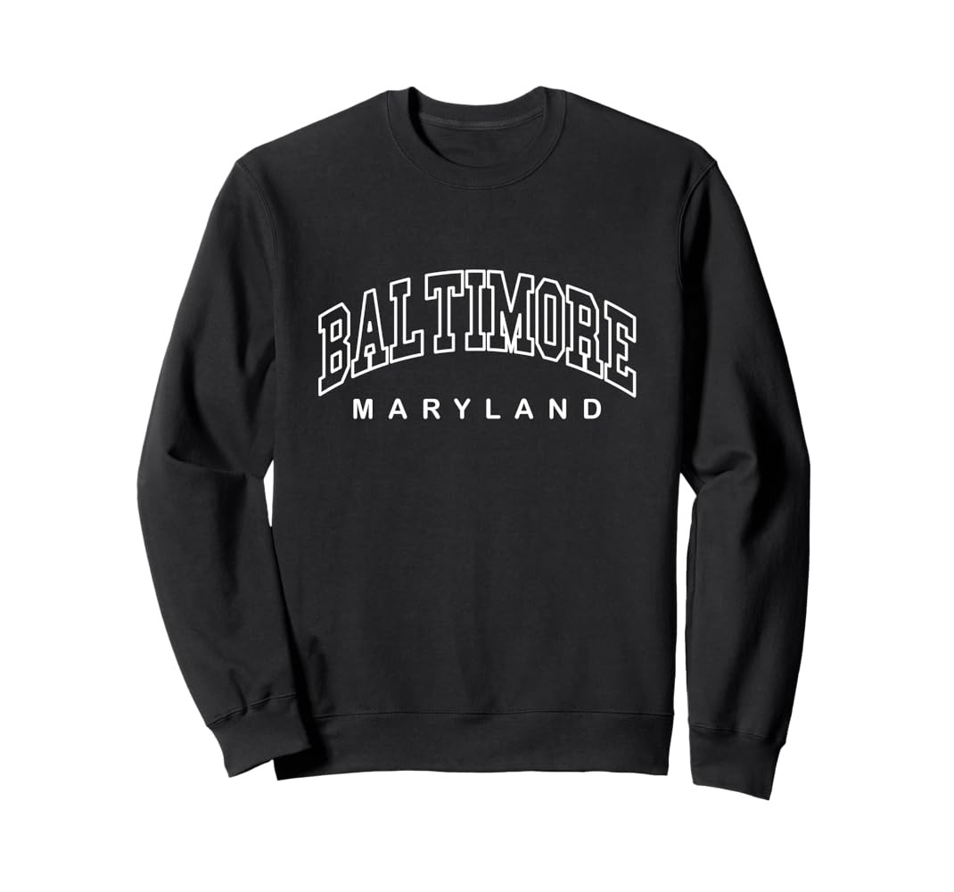 BALTIMORE - Minimalistic Throwback Design - Classic Sweatshirt | Amazon (US)