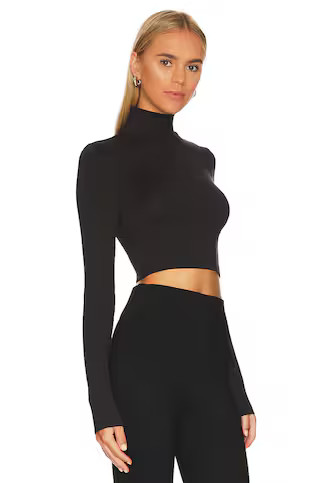 The Range No Bra Club Turtleneck in Jet Black from Revolve.com | Revolve Clothing (Global)