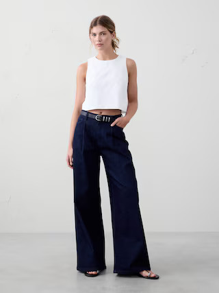 Cropped Poplin Top | Banana Republic Factory
