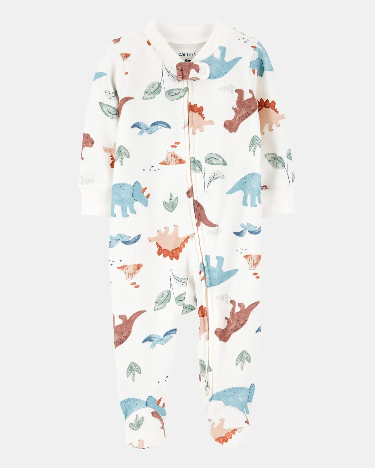 Baby Boy Dinosaur 2-Way Zip Cotton Sleep & Play Pajamas | Carter's Inc