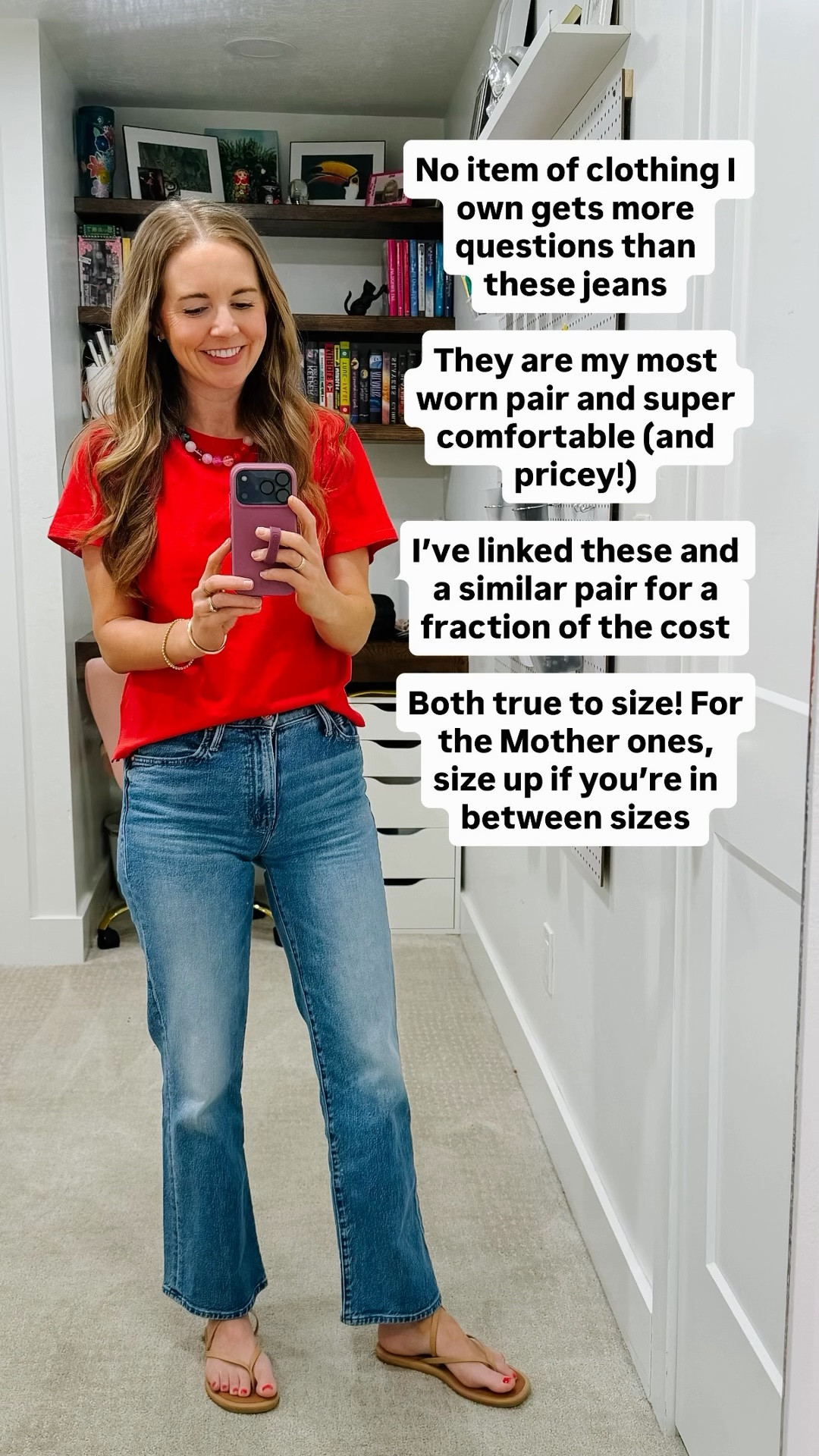 These  jeans are so good and make every outfit look good! 

The Quince jeans are the closest match I’ve found