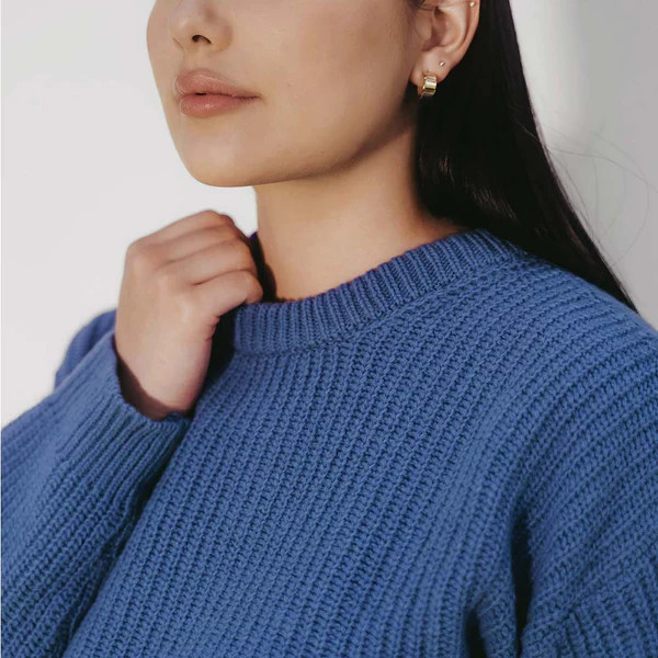 The Cove Crewneck Cerulean | Poppy Barley