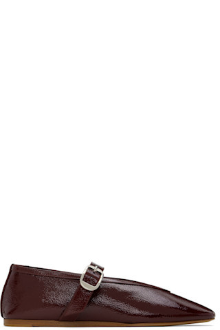 Burgundy Stella Slipper Ballerina Flats | SSENSE