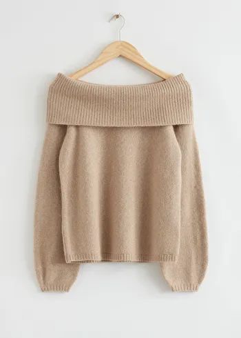Chunky Off Shoulder Wool Jumper | & Other Stories US